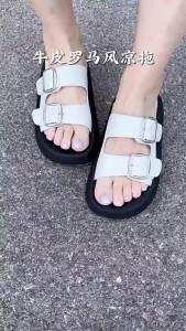 [Free Shipping] 2025 New Style Thick-Soled Height-Increasing Versatile Soft-Soled Slippers For Women Summer Style Suitable For Both Indoor And Outdoor Wear Lightweight Non-Slip And Comfortable To Wear