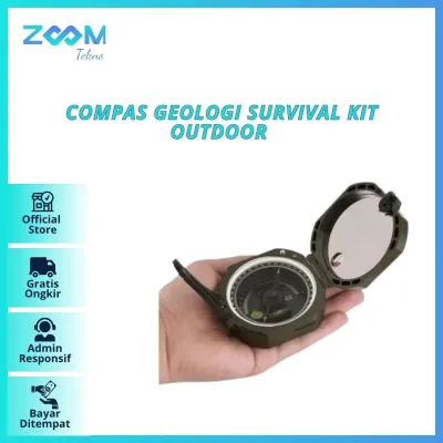 (ZOOM) Kompas Geologi / Compas Geologi Survival Kit Outdoor Sport Gunung 4.7 / Kompas Geologi Tentara