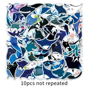 50pcs Sea Animal Manta Ray Sticker Decorative Laptop Luggage PVC Waterproof Sticker
