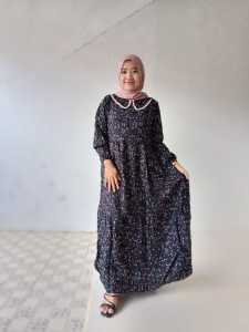 Gamis Dress Bunga Rayon Premium