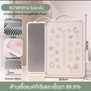 เขียงอเนกประสงค์ สแตนเลส 304 เขียงทำอาหาร ที่หั่นผัก ป้องกันแบคทีเรีย ตั้งได้ ใช้งานได้สองด้าน