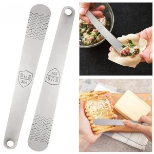 304 Stainless Steel Flat Scoop For Dumpling Making DIY Pastry Wonton Bun Picking Stuffing Spoon Kitchen Accessories