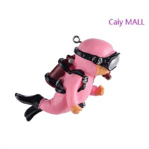Caiy MALL คาวาอิเรซิ่นฟรอแมนเครื่องประดับตู้ปลาอุปกรณ์ตกแต่งตู้ปลาตู้ปลาที่น่าสนใจแบบลอยน้ำได้จำลองนักดำน้ำขนาดเล็ก