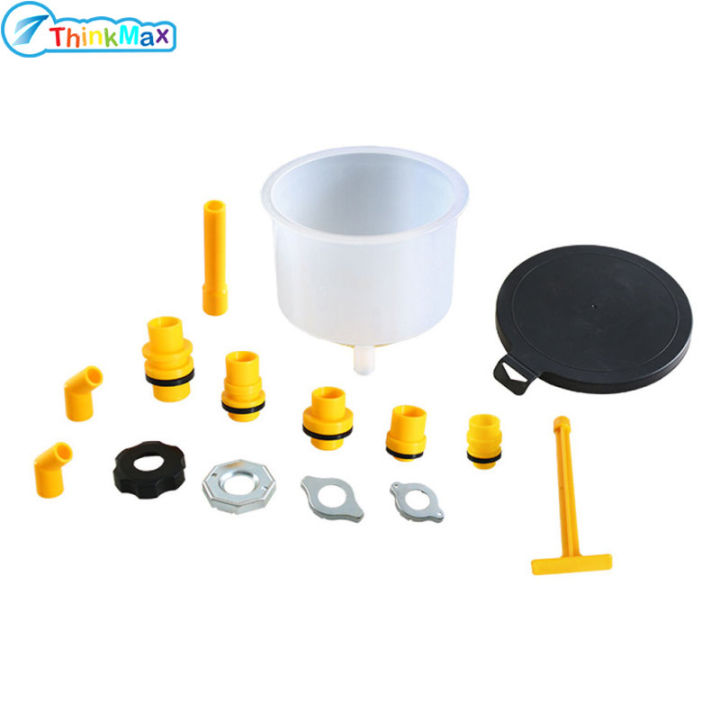Car Radiator Coolant Filling Funnel Kit, Transparent Funnel Spill Proof Coolant Bleeder Kit