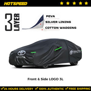 HOTSPEED Toyota Car Cover Waterproof for Sedan SUV Oxford Material Innova Vios Wigo with Zipper