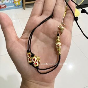 สร้อยห้อยพระ 1 องค์ (งานห่วงทองชุบ) (คละลาย/สี)