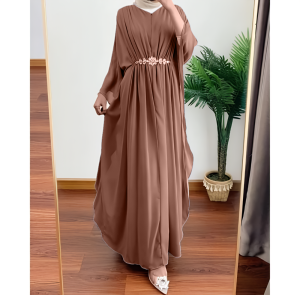 Kaftan Wanita Terbaru 2025 Viral Gamis Simple Dan Elegan Gamis Kaftan Ceruty Premium Full Furing