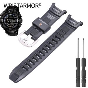 Resin Rubber Watch Strap For Casio G-ShockPRG130 PRG-130Y PRG-130 PRW1500 PRW-1500 Replace Band Men Watchband Accessories