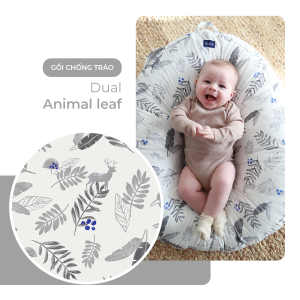 Elava Combo gối chống trào ngược cho bé sơ sinh 100% bông Huvis kháng khuẩn