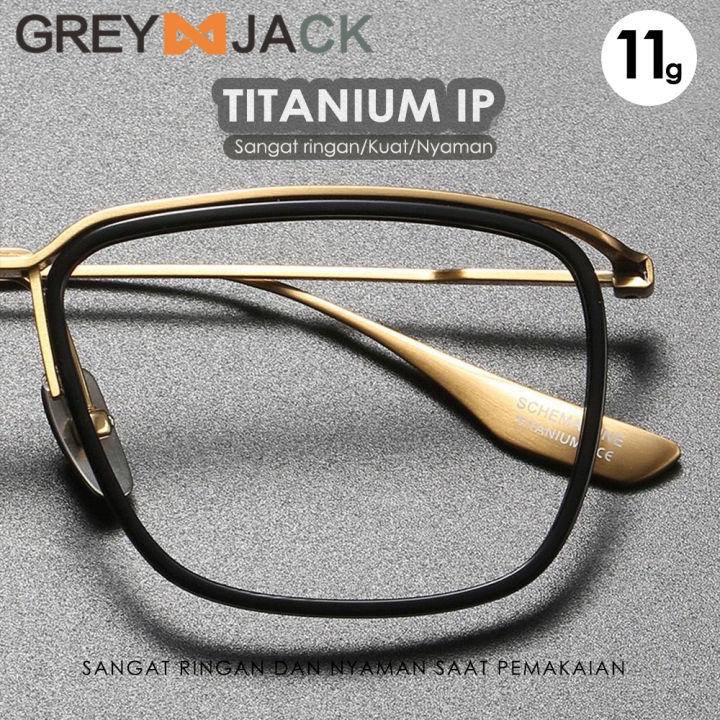 Grey%20Jack%20Frame%20Kacamata%20Titanium%20Model%20Kotak%20Ringan%20Fahionable%20Pria%20Wanita%20Bisa%20Minus%20Style%20Vintage%20Bisnis%20DLX%20106%20-%20Image%204