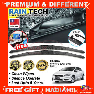 Taiwan Silicone Wiper HONDA CIVIC FB 2012-2015 (26/22) RAIN-TECH RAZOR HYBRID Aerodynamic Car Wiper
