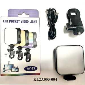 RGB Video Lights Selfie Light for iPhoneLaptopCamera2000mAH Portable Photography Fill Light 360° Full Color 24 Effects CRI 95+ 2500-9000K for Video RecordingZoom MeetingsVlogTiktok