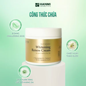 Kem Dưỡng Ẩm Phục Hồi HANMI Sáng Da Đều Màu Cấp Ẩm Căng Mượt Whitening Renew Cream - Hộp 100ml - NGỌC HÀN QUỐC