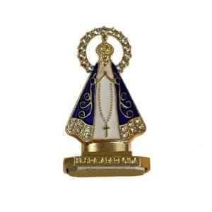Elegant Alloy Religious Metalwork Prayer Figurine with Rhinestones Embellished For Home Worship Area And Gift Giving
