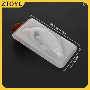 ZTOYL Cá Khuôn 3D Cá Koi Hình Dạng Nhựa Bánh Sô Cô La Thạch Khuôn Tự Làm Xà Phòng Handmade Sugarcraft Khuôn Nướng Khuôn