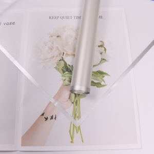 20PCS 58x58cm Magic Edge Matt Frosted Paper for Gift Packaging Solid Color Half Transparent Wrapping Paper