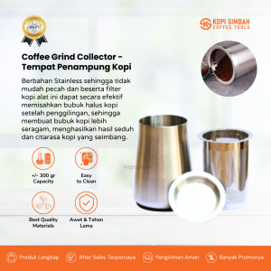 Tempat Penampung Kopi Stainless Wadah Alat Penampung Gilingan Bubuk Kopi Coffee Grind Collector