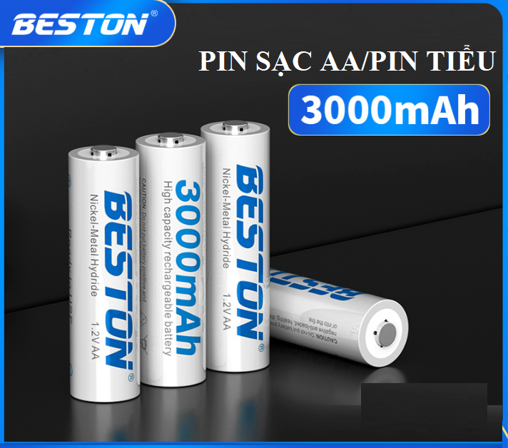 COMBO 4 Pin sạc AA AAA Beston NHẬP KHẨU CHÍNH HÃNG dung lượng thực dùng ...