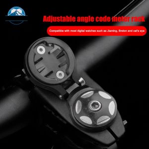 Universal Bike Stem Mount Holder for Cycling Speedometer Support Stand in Black Aluminum Alloy Suitable for Mountain and Road Bikes