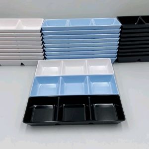 #ถ้วยน้ำจิ้ม3ช่อง ถ้วยน้ำจิ้มเมลามีนแท้ 100% Tazaba บรรจุ 1ใบ - ถุงรสชาติ ถูกเป็นหมายเหตุผลที่คุณควรมี 100%