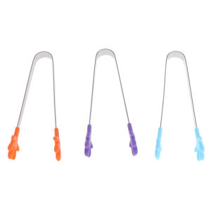 Fantic Silicone Stainless Steel Cooking Kitchen Ice Tong Food BBQ Salad Hand Clip