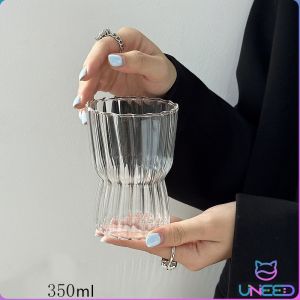 Need Striped Drinking Glass Cup Transparent Drinkware For Juice Coffee