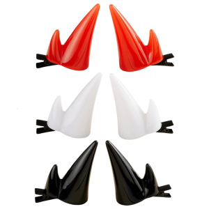 Halloween Devil Horn Side Clip Headpiece Comfortable Wear NonSlip Hair Clip For Cosplay Enthusiasts And Theme Parties