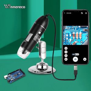 LED Magnifier Camera 500X 1000X 1600X with Adjustable Focus for Electronics and Collectibles Inspection