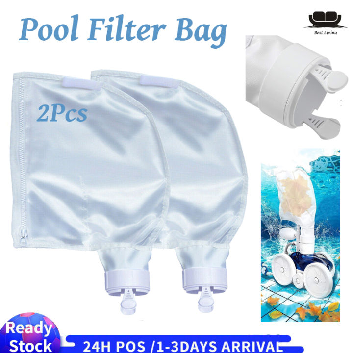 【Malaysia Ready Stock】2PCS Pool Filter Bag with Zippered Polyester Pool