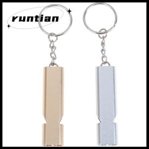runtian Hợp kim nhôm khẩn cấp Survival còi cắm trại ngoài trời Đi Bộ Đường Dài công cụ W Keychain
