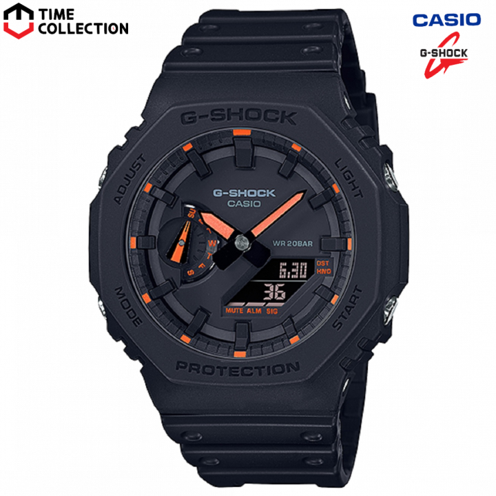 Casio G-shock GA-2100-1A4 Digital Analog Leather Strap Watch For