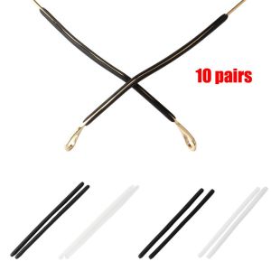 GARJLZ168 10Pairs อุปกรณ์เสริมแว่นตา ผูก ป้องกันการลื่น ซิลิโคน ขาแว่นบาง แว่นตาหูตะขอ ที่วางแว่นตา ขาแว่นกันแดด