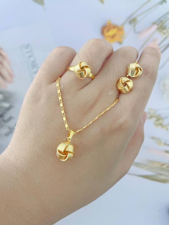 SS Jewelry 18K Bangkok Gold Plated 3in1 Jewelry Set Adjustable