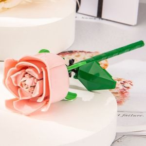 Girl Bouquet Rose Flower Building Blocks Eternal Flower Decorate Valentines Day Mother Day Gift