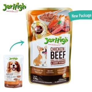 120g All Stages Adult Puppy Jerhigh Dog Wet Food in Pouch