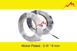 Plat nikel baterai lithium lpo4 32700 & 18650 (Tebal 015 mm x Lebar 8 mm) / 5 Mtr