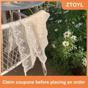 【ZTOYL】 Phong Cách Pháp Ren Hoa Mô Hình Tam Giác Khăn Headband Lolita Khăn Lụa Mũ Khăn Turban Phụ Kiện Tóc Thời Trang Của Phụ Nữ