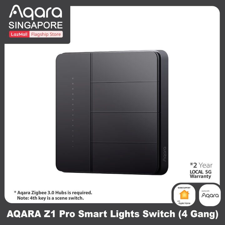 AQARA Smart Wall Switch Z1 Pro (Four rocker / 3 Gang + 1 Scene) Support
