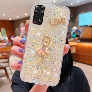 KONSMART New Casing For Xiaomi Redmi Note 11 Pro 5G 4G 11 11s 4G Global Version 2022 Bright Shiny Elegant Ballet Girl Phone Case For Redmi 10C 10 2022 Soft TPU Casing
