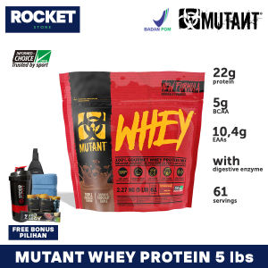 MUTANT Whey Protein 5 lbs (2.27 kg) - Suplemen Gym Whey Isolate & Concentrate
