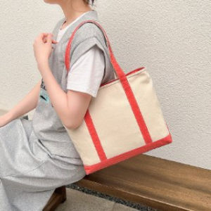 AE Womens Canvas Bag 2025 New casual versatile canvas bag for students simple tote bag for girls