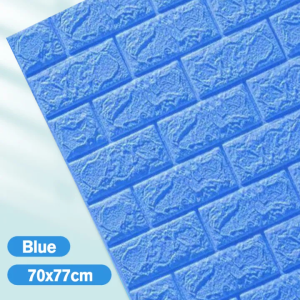 3D Wall Stickers Waterproof Noise Reduction Self Adhesive Foam Brick Room DIY Decoration A Box Of 20 Pieces 70 x 77CM