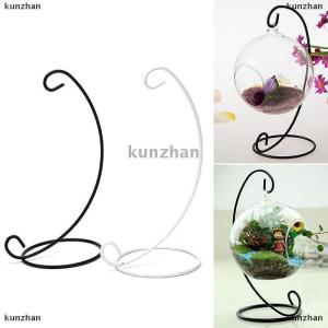 [COD] kunzhan 1X 23cm 9" Iron Plant Stand Holder for Clear Hanging Vase Home Decor