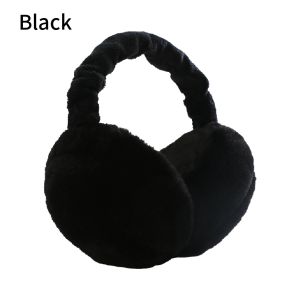 Faux Rabbit Fur Ear Muffs for Winter with Stretchable Hair Band Fashion Round Ear Warmer