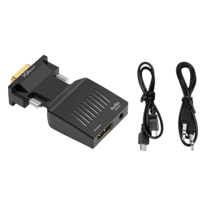 1080P Female HDTV to VGA Male Converters Adapter Dongle with 3.5mm Port Portable HDTV Connector for Laptop PC TV Stick