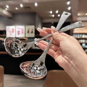 Combo 2 Muôi Múc Canh Thìa Muỗng Súp INOX Siêu Đẹp Cao Cấp Decor Bàn Ăn Vuadienmay