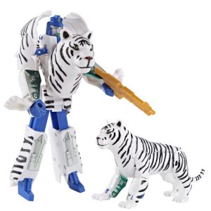 MMLUCK Đại Bàng hổ Robot biến hình động vật Voi sư tử Hổ sở thú Đồ chơi biến hình mô hình Đồ chơi ngầu Nhựa ABS Mô hình hành động biến dạng Quà tặng cho trẻ em