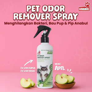 NOVAMOS Penghilang Bau Pesing Kotoran Kucing & Anjing Spray - Wangi Apel