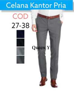 Celana ankle Pants Celana Kantor Formal Pria Celana Chino Slimfit Adem Tidak Mudah Kusut Kualitas Premium Queen Y