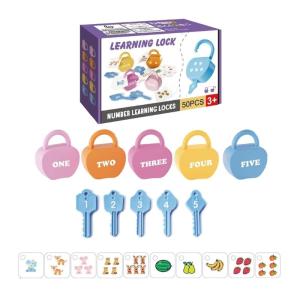 Children Number Matching for Toddlers Sorting Key and Lock Themed Brain Training Counting Fruit Animal Game